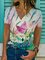 Floral Sunflower Floral-print Casual Shirts & Tops