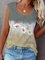 Crew Neck Sleeveless Casual Shirts & Tops