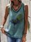Sleeveless Printed Butterfly Sunflower Casual Vests