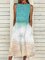 Casual Holiday Crew Neck Ombre/tie-Dye Dresses