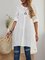 Plain Long Sleeve Crew Neck Tunic