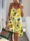A-Line Cotton-Blend Floral Dresses