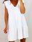 Simple Plain V-Neck Tiered Casual Mini Dress