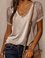 Short Sleeve Casual Crew Neck Cotton-Blend Shirts & Tops