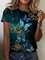 Casual Floral-Print Short Sleeve Shirts & Tops