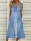 JFN V Neck Solid Casual Midi Dresses