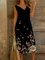 Casual Floral-print Cotton-Blend Sleeveless Midi Dresses