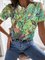 Crew Neck Cotton-Blend Casual Shirts & Tops