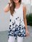 Sleeveless Crew Neck Cotton-Blend Shift Shirts & Tops