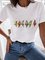 Short Sleeve Bird Printed Shirts & Tops
