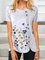 Casual Crew Neck Cotton-Blend Shirts & Tops