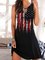 Flag Printed Scoop Neckline Casual Cotton-Blend Casual Holiday Dresses