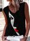 Women Art Printed Casual Sleeveless Shirts Tank Tops