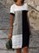 Women's Dress Splicing Contrasting Color Dress