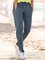 Casual Drawstring Cotton-Blend Pants