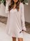 Casual Loose Long Sleeve V neck Daily Dresses