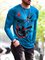 Men's casual printed long-sleeved T-shirt