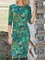 Cotton-Blend Floral Half Sleeve Boho Dresses