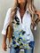 Buttoned Casual Butterfly Cotton-Blend Shirts & Tops