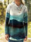 Landscape Art Printed Button Casual Womens Tops