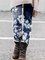 Sheath Floral Cotton-Blend Pants