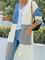 Cardigan sweater women's medium length sweater coat