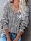 V Neck Acrylic Long Sleeve Boho Sweater
