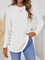 JFN Crew Neck Solid Causal Tunic Tops