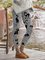 Cotton Printed Long Sleeve Casual Pants