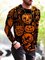 Halloween men's new fashion printing simple long-sleeved T-shirt