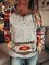Western geometric cotton blends print sweatshirt