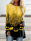 Halloween Printed Long Sleeved Shirts & Tops
