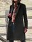 Lapel Loosen Casual Plain Overcoat
