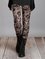Elastic waist Floral Printed Vintage Skinny Long Pants