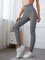 Black and white check elastic tight leggings