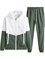 Colorblock Hooded Long Sleeve Hoodie & Jogging Sets