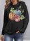 Pumpkin Printed Loosen Casual Crew Neck Sweatshirt