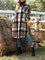 Grid Loosen Lapel Boho Outerwear