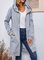 Casual Solid Long Sleeve Zip-Up Hoodie Overcoat