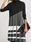 High Neck Loosen Color Block Knitting Dress