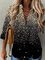 Elegant Loosen Shirt Collar Ombre Shirts & Tops