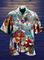 Christmas Short Sleeve Shirt Collar Shirts & Tops
