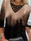Elegant V Neck Ombre Loosen Shirts & Tops