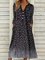 Loosen V Neck Polka Dots Dresses