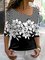 Loosen Cotton Blends Floral Shirts & Tops