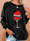Christmas Cotton Blends Long sleeve Sweatshirt