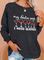 Christmas I NEED GLASSES Letter Crew Neck Sweatshirts