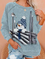 Cotton Blends Christmas Snowman Sweatshirt
