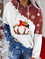 Pockets Off Shoulder Cotton Blends Color Block Sweatshirt
