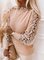 Lace Patchwork Fleece Fabric Fluff Sweater